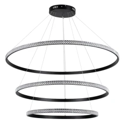 Κρεμαστό φωτιστικό οροφής LED kelvo® DIAMOND 150W 15000lm 180° AC 220-240V IP20 ρυθμιζόμενο λευκό CCT με χειριστήριο από 2700K έως 6000K ντιμμαριζόμενο μαύρο ματ 100x100x100cm