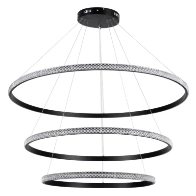 Κρεμαστό φωτιστικό οροφής LED kelvo® DIAMOND 150W 15000lm 180° AC 220-240V IP20 ρυθμιζόμενο λευκό CCT με χειριστήριο από 2700K έως 6000K ντιμμαριζόμενο μαύρο ματ 100x100x100cm