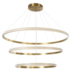 Κρεμαστό φωτιστικό οροφής LED kelvo® DIAMOND 150W 15000lm 180° AC 220-240V IP20 ρυθμιζόμενο λευκό CCT με χειριστήριο από 2700K έως 6000K ντιμμαριζόμενο χρυσό πλατίνα 100x100x100cm