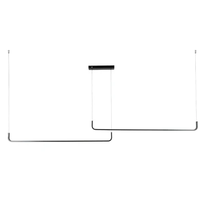Κρεμαστό φωτιστικό οροφής LED kelvo® LINARIA 72W 7200lm 180° AC 220-240V IP20 ρυθμιζόμενο λευκό CCT με χειριστήριο από 2700K έως 6000K ντιμμαριζόμενο μαύρο ματ 220x4x25cm