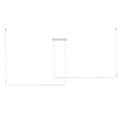 Κρεμαστό φωτιστικό οροφής LED kelvo® LINARIA 72W 7200lm 180° AC 220-240V IP20 ρυθμιζόμενο λευκό CCT με χειριστήριο από 2700K έως 6000K ντιμμάριζόμενο λευκό ματ 220x4x25cm