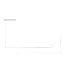 Κρεμαστό φωτιστικό οροφής LED kelvo® LINARIA 72W 7200lm 180° AC 220-240V IP20 ρυθμιζόμενο λευκό CCT με χειριστήριο από 2700K έως 6000K ντιμμαριζόμενο λευκό ματ 130x4x25cm
