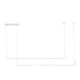 Κρεμαστό φωτιστικό οροφής LED kelvo® LINARIA 72W 7200lm 180° AC 220-240V IP20 ρυθμιζόμενο λευκό CCT με χειριστήριο από 2700K έως 6000K ντιμμαριζόμενο λευκό ματ 130x4x25cm