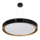 Κρεμαστό φωτιστικό οροφής LED kelvo® BARCHETTA 72W 7200lm 120° AC 220-240V IP20 ρυθμιζόμενο λευκό CCT με χειριστήριο από 2700K έως 6000K ντιμμάριζόμενο μαύρο & σαμπανιζέ χρυσό ματ 48x48x8.2cm KLV-101-0266