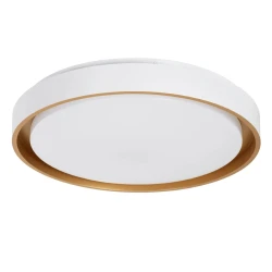 Φωτιστικό οροφής kelvo® BARCHETTA LED 72W 7200lm 120° AC 220-240V IP20 ρυθμιζόμενο λευκό CCT με χειριστήριο από 2700K έως 6000K ντιμμάριζομενο λευκό και σαμπανιζέ χρυσό ματ 48x48x8.2cm