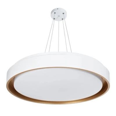 Κρεμαστό φωτιστικό οροφής LED kelvo® BARCHETTA 72W 7200lm 120° AC 220-240V IP20 ρυθμιζόμενο λευκό CCT με χειριστήριο από 2700K έως 6000K ντιμμάριζομενο λευκό & σαμπανιζέ χρυσό ματ 48x48x8.2cm