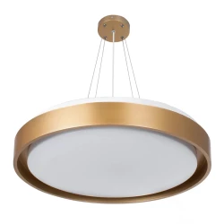 Κρεμαστό φωτιστικό οροφής LED kelvo® BARCHETTA 72W 7200lm 120° AC 220-240V IP20 ρυθμιζόμενο λευκό CCT με χειριστήριο από 2700K έως 6000K ντιμμαριζόμενο σαμπανιζέ χρυσό ματ 48x48x8.2cm