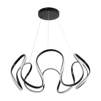 Κρεμαστό φωτιστικό οροφής LED kelvo® TARANTULA 120W 12000lm 360° AC 220-240V IP20 ρυθμιζόμενο λευκό CCT με χειριστήριο από 2700K έως 6000K ντιμμαριζόμενο μαύρο ματ 78x78x31.5cm