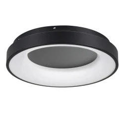 Φωτιστικό οροφής kelvo® SALEM LED 75W 7500lm 120° AC 220-240V IP20 ρυθμιζόμενο λευκό CCT με χειριστήριο από 2700K έως 6000K dimmable μαύρο ματ 45x45x9.5cm