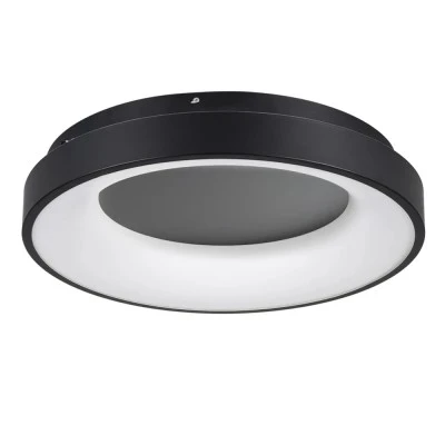 Φωτιστικό οροφής kelvo® SALEM LED 75W 7500lm 120° AC 220-240V IP20 ρυθμιζόμενο λευκό CCT με χειριστήριο από 2700K έως 6000K dimmable μαύρο ματ 45x45x9.5cm