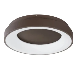 Φωτιστικό οροφής kelvo® SALEM LED 75W 7500lm 120° AC 220-240V IP20 ρυθμιζόμενο λευκό CCT με χειριστήριο από 2700K έως 6000K ντιμμάριζομενο καφέ ματ 45x45x9.5cm