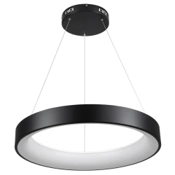 Κρεμαστό φωτιστικό οροφής LED kelvo® SALEM 105W 10500lm 120° AC 220-240V IP20 ρυθμιζόμενο λευκό CCT με χειριστήριο από 2700K έως 6000K ντιμμαριζόμενο μαύρο ματ 60x60x6cm