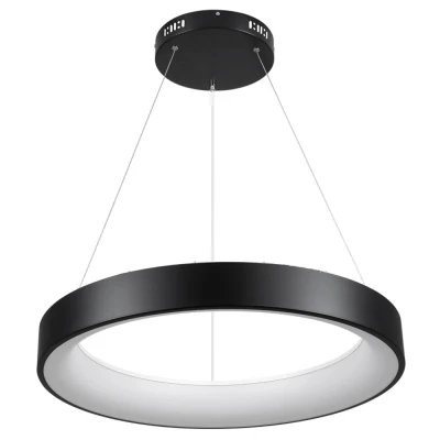 Κρεμαστό φωτιστικό οροφής LED kelvo® SALEM 105W 10500lm 120° AC 220-240V IP20 ρυθμιζόμενο λευκό CCT με χειριστήριο από 2700K έως 6000K ντιμμαριζόμενο μαύρο ματ 60x60x6cm