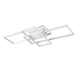 Φωτιστικό οροφής kelvo® QUADRA LED 100W 10000lm 120° AC 220-240V IP20 ρυθμιζόμενο λευκό CCT με χειριστήριο 2700K-6000K ντιμμάριζομενο λευκό ματ 85x45x9cm