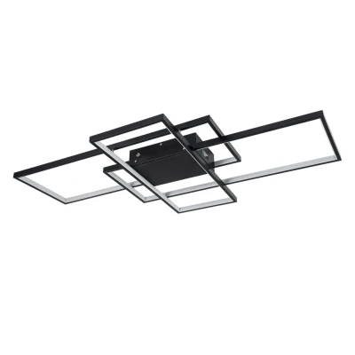 Φωτιστικό οροφής kelvo® QUADRA LED 120W 12000lm 120° AC 220-240V IP20 ρυθμιζόμενο λευκό CCT με χειριστήριο από 2700K έως 6000K dimmable μαύρο ματ 105x60x9cm Φωτιστικό οροφής kelvo® QUADRA LED 120W 12000lm 120° AC 220-240V IP20 ρυθμιζόμενο λευκό CCT με χειριστήριο από 2700K έως 6000K dimmable μαύρο ματ 105x60x9cm