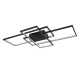 Φωτιστικό οροφής kelvo® QUADRA LED 120W 12000lm 120° AC 220-240V IP20 ρυθμιζόμενο λευκό CCT με χειριστήριο από 2700K έως 6000K dimmable μαύρο ματ 105x60x9cm Φωτιστικό οροφής kelvo® QUADRA LED 120W 12000lm 120° AC 220-240V IP20 ρυθμιζόμενο λευκό CCT με χειριστήριο από 2700K έως 6000K dimmable μαύρο ματ 105x60x9cm