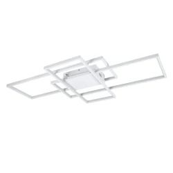 Φωτιστικό οροφής kelvo® QUADRA LED 120W 12000lm 120° AC 220-240V IP20 ρυθμιζόμενο λευκό CCT με χειριστήριο 2700K-6000K dimmable λευκό ματ 105x60x9cm