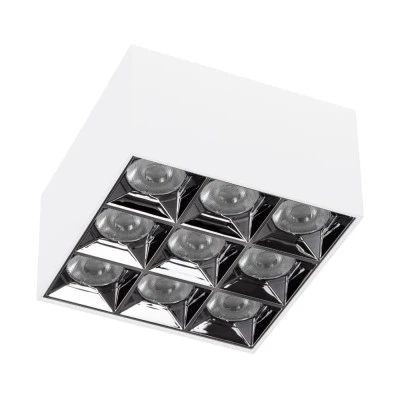Φωτιστικό οροφής kelvo® LUMINAR Downlight σποτ LED 30W 4200lm 36° AC 220-240V IP20 φυσικό λευκό 4500K λευκό ματ 12x12x6.6cm