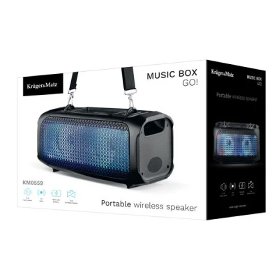 Φορητό ασύρματο ηχείο Kruger&Matz Music Box GO! με μικρόφωνο & τηλεχειριστήριο Φορητό ασύρματο ηχείο Kruger&Matz Music Box GO! με μικρόφωνο & τηλεχειριστήριο