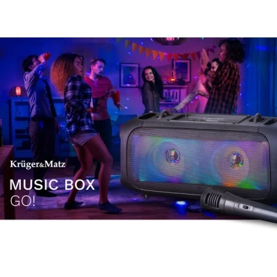 Φορητό ασύρματο ηχείο Kruger&Matz Music Box GO! με μικρόφωνο & τηλεχειριστήριο Φορητό ασύρματο ηχείο Kruger&Matz Music Box GO! με μικρόφωνο & τηλεχειριστήριο