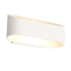 Επίτοιχο μεταλλικό φωτιστικό LED θερμό φως 3000K 3W 2 δέσμεων σε λευκό ματ χρώμα