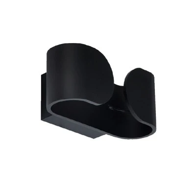 Επίτοιχο μαύρο ματ φωτιστικό μεταλλικό LED COB 2x3W 2 δέσμεων 3000K θερμό φως
