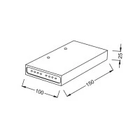 Επίτοιχο μεταλλικό λευκό ματ φωτιστικό LED SMD 1x4W 3000K θερμό φως ορθογώνιο με πλαϊνό φωτισμό
