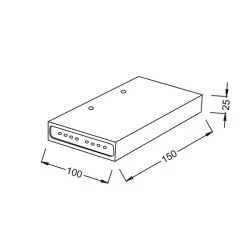 Επίτοιχο μεταλλικό λευκό ματ φωτιστικό LED SMD 1x4W 3000K θερμό φως ορθογώνιο με πλαϊνό φωτισμό