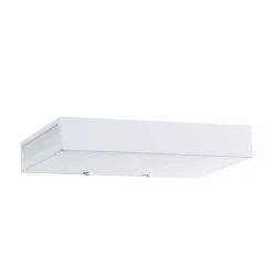 Επίτοιχο μεταλλικό λευκό ματ φωτιστικό LED SMD 1x4W 3000K θερμό φως ορθογώνιο με πλαϊνό φωτισμό