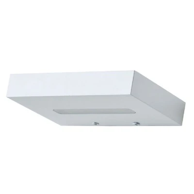 Επίτοιχο μεταλλικό λευκό ματ φωτιστικό LED SMD 1x4W 3000K θερμό φως ορθογώνιο