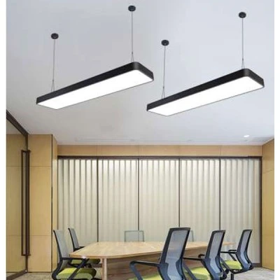 Led panel φωτιστικό μαύρο επίτοιχο & κρεμαστό 30x120cm 60W 6000k ψυχρό φως 6000lm
