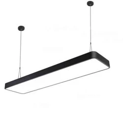 Led panel φωτιστικό μαύρο επίτοιχο & κρεμαστό 30x120cm 60W 6000k ψυχρό φως 6000lm