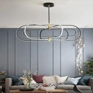 Φωτιστικό οροφής LED MADRID 52W μαύρο-χρυσό 220-240V AC 4680lm με δυνατότητα επιλογής φωτισμού Φωτιστικό οροφής LED MADRID 52W μαύρο-χρυσό 220-240V AC 4680lm με δυνατότητα επιλογής φωτισμού