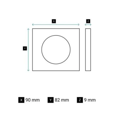 Πλαίσιο Legrand Gang Ash Grey μίας θέσης 90x82x9mm