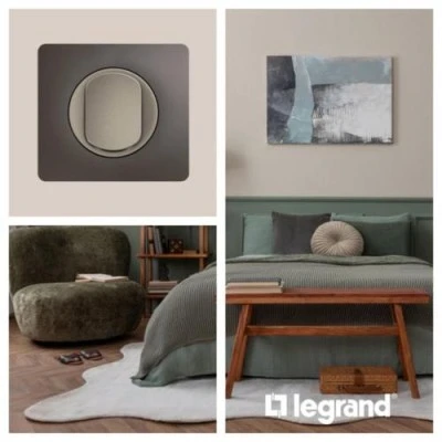 Πλαίσιο Legrand Gang Ash Grey μίας θέσης 90x82x9mm