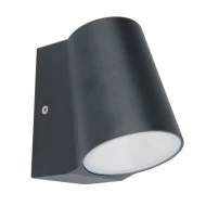 LED απλίκα εξωτερικού χώρου 6W 230V AC 3000k θερμό λευκό φως 400lm δέσμης 100° στεγανή IP54