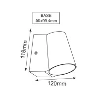 LED απλίκα εξωτερικού χώρου 6W 230V AC 3000k θερμό λευκό φως 400lm δέσμης 100° στεγανή IP54 LED απλίκα εξωτερικού χώρου 6W 230V AC 3000k θερμό λευκό φως 400lm δέσμης 100° στεγανή IP54