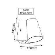 Απλίκα εξωτερικού χώρου με αισθητήρα 6W 230V AC 3000k θερμό λευκό φως 400lm δέσμης 100° IP54 Απλίκα εξωτερικού χώρου με αισθητήρα 6W 230V AC 3000k θερμό λευκό φως 400lm δέσμης 100° IP54