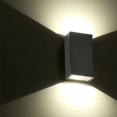LED επίτοιχη απλίκα εξωτερικού χώρου 6W 230V 3000k θερμό λευκό φως 180lm δέσμης 89° στεγανή IP65