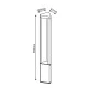 Φωτιστικό κολωνάκι εξωτερικού χώρου LED LUMINAIRE 8W 230V 3000k θερμό φως 420lm δέσμης 45° IP65