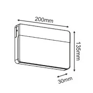 Επίτοιχο φωτιστικό LED SMD WALL LUMINAIRE 13W 230V 3000k θερμό λευκό φως 600lm δέσμης 120° IP65 Επίτοιχο φωτιστικό LED SMD WALL LUMINAIRE 13W 230V 3000k θερμό λευκό φως 600lm δέσμης 120° IP65