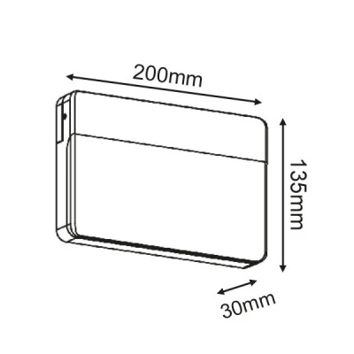 Επίτοιχο φωτιστικό LED SMD WALL LUMINAIRE 13W 230V 3000k θερμό λευκό φως 600lm δέσμης 120° IP65