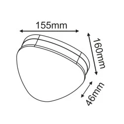 Επίτοιχο φωτιστικό LED SMD 10W 230V 320lm δέσμης 68° 3000k θερμό λευκό φως στεγανό IP65 30000h