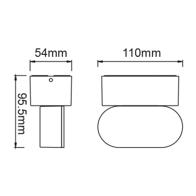Επίτοιχο φωτιστικό LED LUMINAIRE 7W 230V 320lm δέσμης 100° θερμό λευκό φως 3000k στεγανό IP54