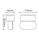 Επίτοιχο φωτιστικό LED LUMINAIRE 7W 230V 320lm δέσμης 100° θερμό λευκό φως 3000k στεγανό IP54