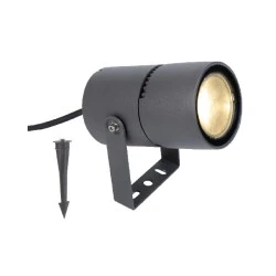 LED φωτιστικό κήπου 9W 230V AC θερμό λευκό φως 3000k 300lm δέσμης 15-50° στεγανό IP65 30000h