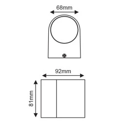 Φωτιστικό απλίκα WALL LUMINAIRE GU10 230V AC MAX.35W σκούρο γκρι εξωτερικού χώρου στεγανό IP65