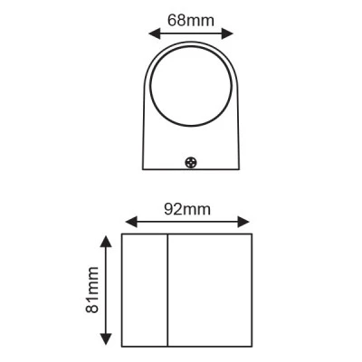 Επίτοιχο φωτιστικό απλίκα GU10 MAX.35W 230V AC λευκό ματ στεγανό IP65 εξωτερικού χώρου