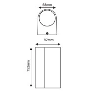 Επίτοιχο φωτιστικό απλίκα WALL LUMINAIRE GU10 230V AC MAX.2X35W λευκό ματ στεγανό IP54