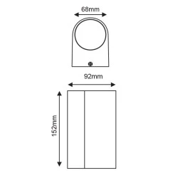 Επίτοιχο φωτιστικό απλίκα WALL LUMINAIRE GU10 230V AC MAX.2X35W λευκό ματ στεγανό IP54